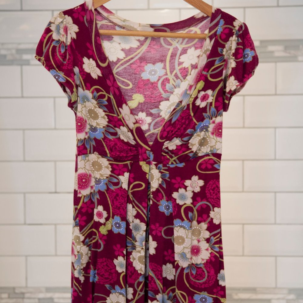 Floral Kimchi Blue jersey dress